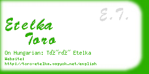 etelka toro business card